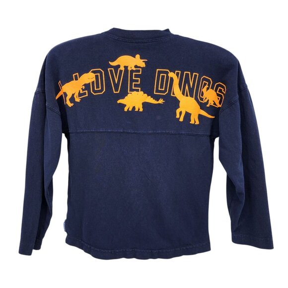Disney Spirt Jersey Child Small Shirt I Love Dinos Dinosaurs Graphic Navy Blue - Picture 3 of 10